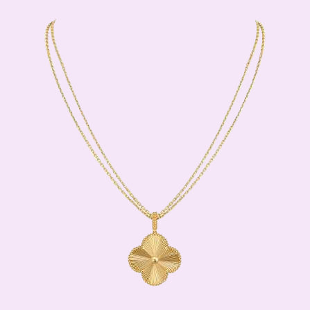 Sautoir Trèfle de Lumière – Or 18K