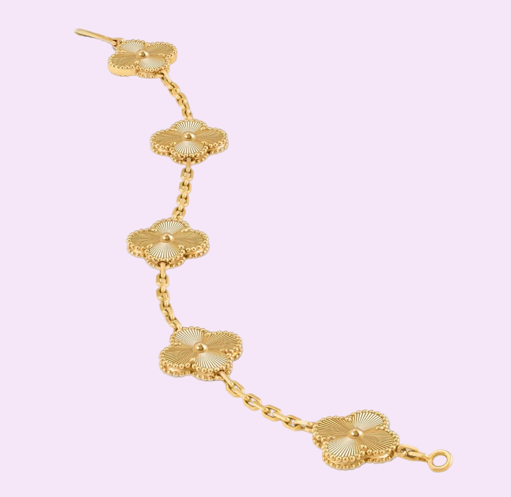 Bracelet 5 Trèfles 🍀 Dorés