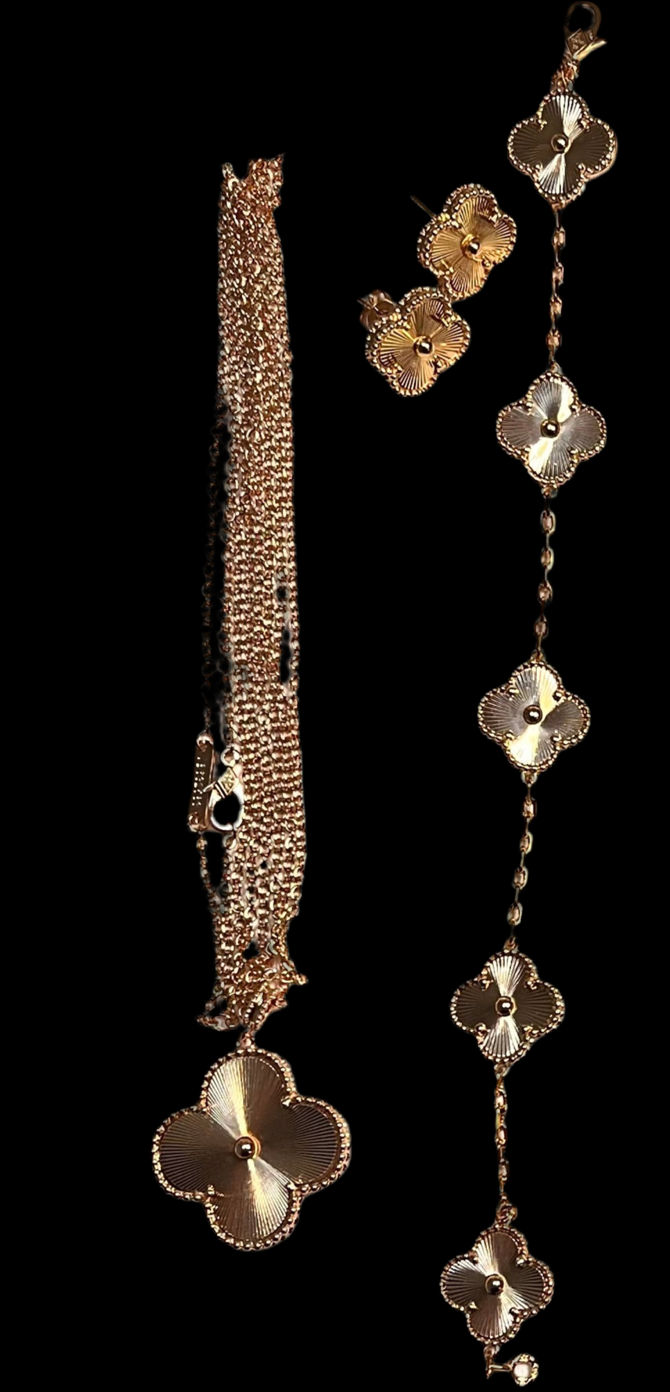 Parure Trèfle Guilloché