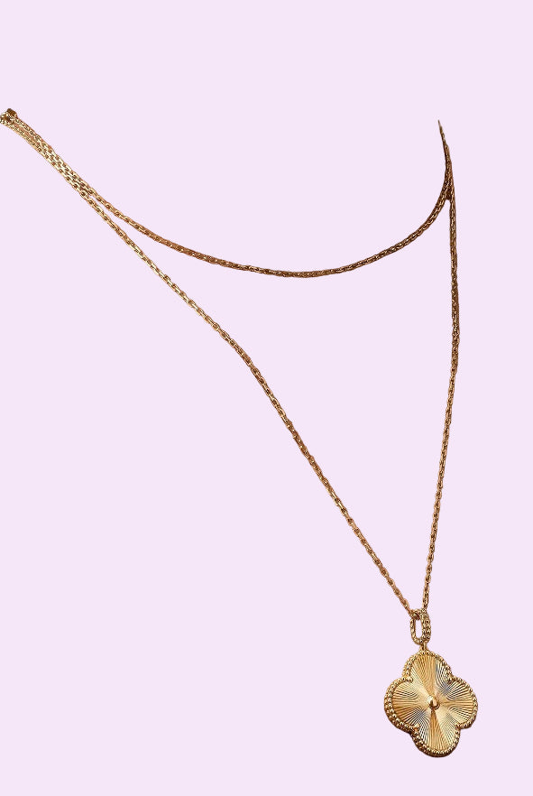 Sautoir Trèfle de Lumière – Or 18K