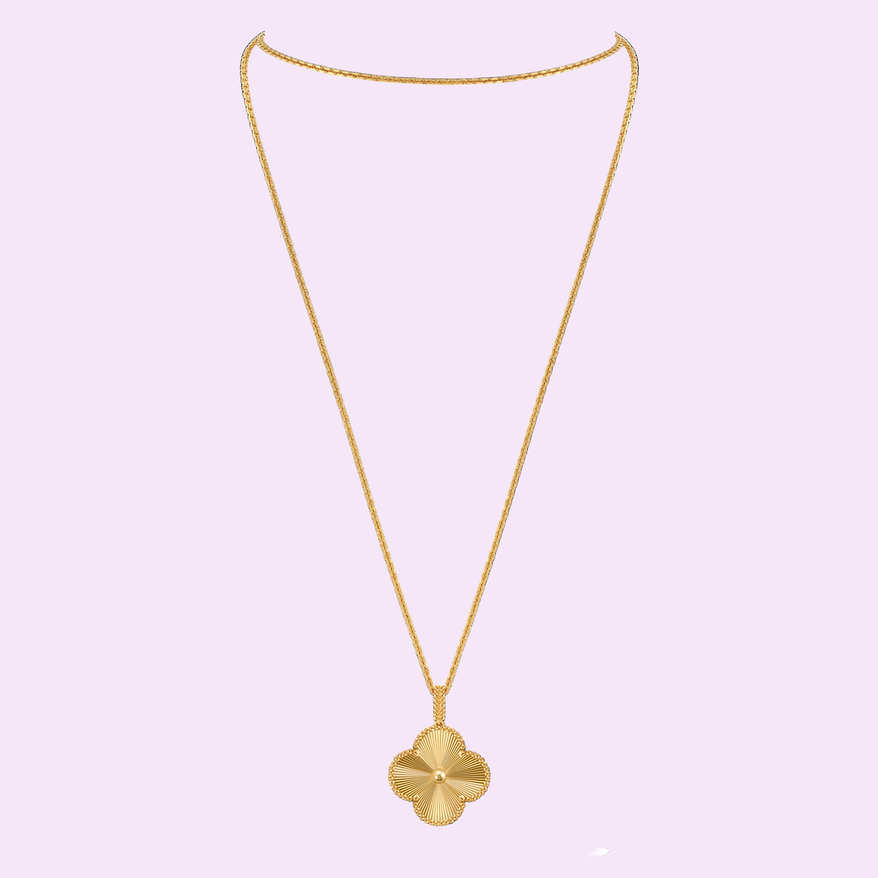 Sautoir Trèfle de Lumière – Or 18K