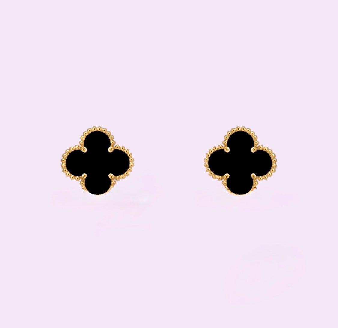 Boucles d’Oreilles Trèfle Éclat Gold Rose