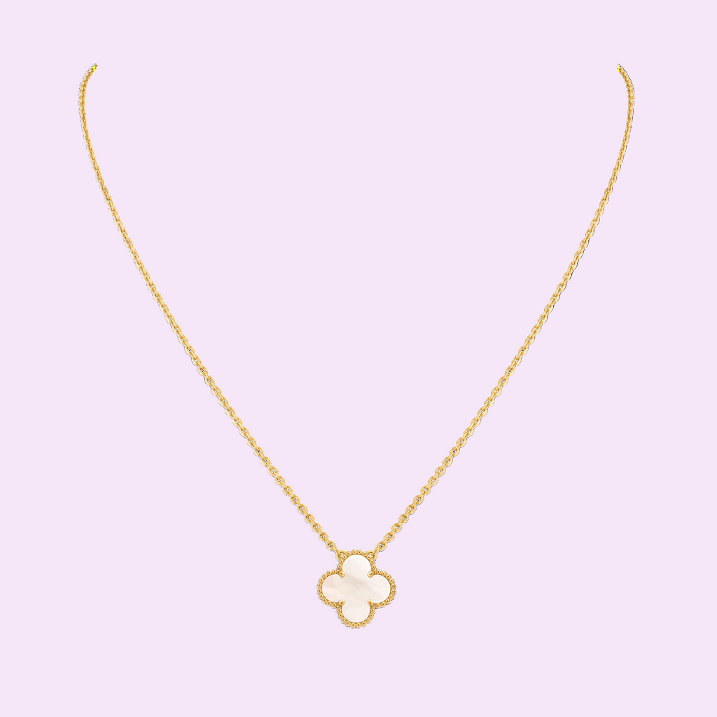 Pré commande : 
Collier Trèfle pendentif blanc