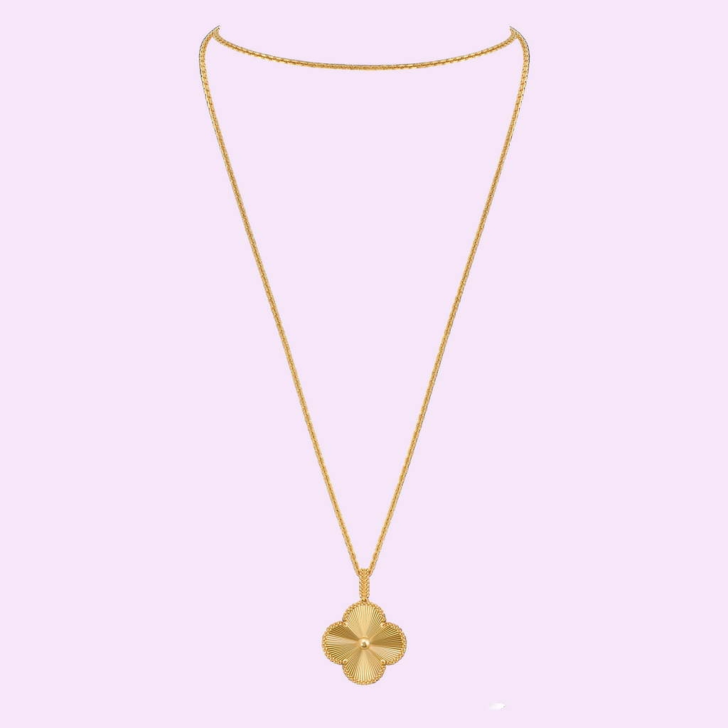 Sautoir Trèfle de Lumière – Or 18K