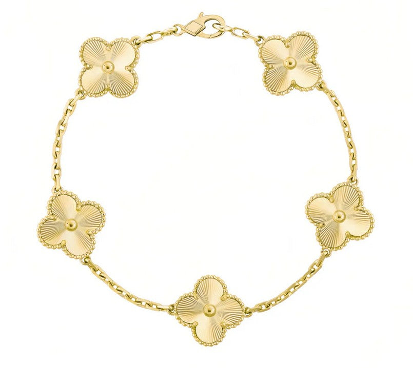 Camille – Bracelet 5 Motifs Trèfle