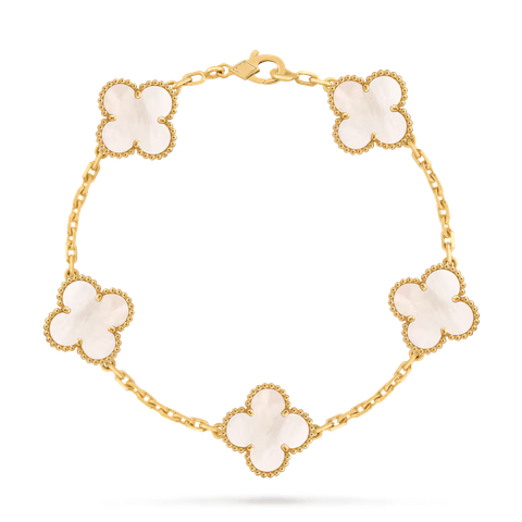 Camille – Bracelet 5 Motifs Trèfle
