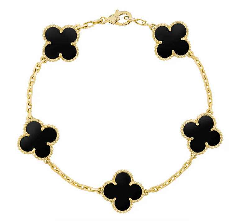 Camille – Bracelet 5 Motifs Trèfle